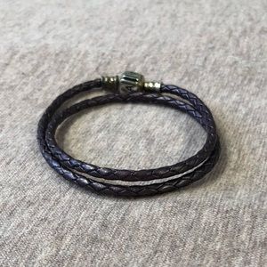 Pandora leather wrap bracelet